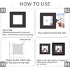 image:imageGolden State Art Pack of 10 8x8 for 4x4 White Picture Photo Mats  With 35x35 Opening for 4x4 Photos Prints Bevel Cut Acid Free White Core Frame MattesBlack