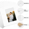 image:imageGolden State Art Pack of 10 8x8 for 4x4 White Picture Photo Mats  With 35x35 Opening for 4x4 Photos Prints Bevel Cut Acid Free White Core Frame MattesWhite