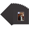 image:imageGolden State Art Pack of 10 8x8 for 4x4 White Picture Photo Mats  With 35x35 Opening for 4x4 Photos Prints Bevel Cut Acid Free White Core Frame MattesBlack