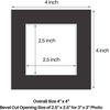 image:imageGolden State Art Pack of 5 White 12x12 Picture Mats for 8x8 Photos  Fits for 75x75 Openings White Core Bevel Cut Acid Free 4Ply Thickness Photo MatBlack