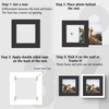 image:imageGolden State Art Pack of 5 White 12x12 Picture Mats for 8x8 Photos  Fits for 75x75 Openings White Core Bevel Cut Acid Free 4Ply Thickness Photo MatBlack
