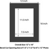 image:imageGolden State Art Pack of 5 White 12x12 Picture Mats for 8x8 Photos  Fits for 75x75 Openings White Core Bevel Cut Acid Free 4Ply Thickness Photo MatBlack
