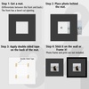 image:imageGolden State Art Pack of 5 White 12x12 Picture Mats for 8x8 Photos  Fits for 75x75 Openings White Core Bevel Cut Acid Free 4Ply Thickness Photo MatBlack