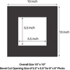 image:imageGolden State Art Pack of 5 White 12x12 Picture Mats for 8x8 Photos  Fits for 75x75 Openings White Core Bevel Cut Acid Free 4Ply Thickness Photo MatBlack
