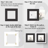 image:imageGolden State Art Pack of 5 White 12x12 Picture Mats for 8x8 Photos  Fits for 75x75 Openings White Core Bevel Cut Acid Free 4Ply Thickness Photo MatBlack