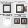 image:imageGolden State Art Pack of 5 White 12x12 Picture Mats for 8x8 Photos  Fits for 75x75 Openings White Core Bevel Cut Acid Free 4Ply Thickness Photo MatBlack