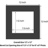image:imageGolden State Art Pack of 5 White 12x12 Picture Mats for 8x8 Photos  Fits for 75x75 Openings White Core Bevel Cut Acid Free 4Ply Thickness Photo MatBlack