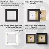 image:imageGolden State Art Pack of 5 White 12x12 Picture Mats for 8x8 Photos  Fits for 75x75 Openings White Core Bevel Cut Acid Free 4Ply Thickness Photo MatBlack
