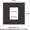 image:imageGolden State Art Pack of 5 White 12x12 Picture Mats for 8x8 Photos  Fits for 75x75 Openings White Core Bevel Cut Acid Free 4Ply Thickness Photo MatBlack