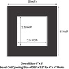 image:imageGolden State Art Pack of 5 White 12x12 Picture Mats for 8x8 Photos  Fits for 75x75 Openings White Core Bevel Cut Acid Free 4Ply Thickness Photo MatBlack