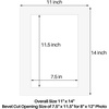 image:imageGolden State Art Pack of 5 White 12x12 Picture Mats for 8x8 Photos  Fits for 75x75 Openings White Core Bevel Cut Acid Free 4Ply Thickness Photo MatBlack