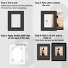 image:imageGolden State Art Pack of 5 White 12x12 Picture Mats for 8x8 Photos  Fits for 75x75 Openings White Core Bevel Cut Acid Free 4Ply Thickness Photo MatBlack