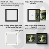 image:imageGolden State Art Pack of 5 White 12x12 Picture Mats for 8x8 Photos  Fits for 75x75 Openings White Core Bevel Cut Acid Free 4Ply Thickness Photo MatBlack
