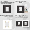 image:imageGolden State Art Pack of 5 White 12x12 Picture Mats for 8x8 Photos  Fits for 75x75 Openings White Core Bevel Cut Acid Free 4Ply Thickness Photo MatBlack