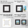 image:imageGolden State Art Pack of 5 White 12x12 Picture Mats for 8x8 Photos  Fits for 75x75 Openings White Core Bevel Cut Acid Free 4Ply Thickness Photo MatBlack