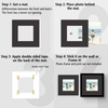 image:imageGolden State Art Pack of 5 White 12x12 Picture Mats for 8x8 Photos  Fits for 75x75 Openings White Core Bevel Cut Acid Free 4Ply Thickness Photo MatBlack