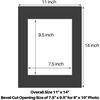 image:imageGolden State Art Pack of 5 White 12x12 Picture Mats for 8x8 Photos  Fits for 75x75 Openings White Core Bevel Cut Acid Free 4Ply Thickness Photo MatBlack