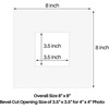 image:imageGolden State Art Pack of 5 White 12x12 Picture Mats for 8x8 Photos  Fits for 75x75 Openings White Core Bevel Cut Acid Free 4Ply Thickness Photo MatWhite