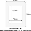 image:imageGolden State Art Pack of 5 White 12x12 Picture Mats for 8x8 Photos  Fits for 75x75 Openings White Core Bevel Cut Acid Free 4Ply Thickness Photo MatWhite