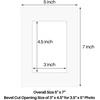 image:imageGolden State Art Pack of 5 White 12x12 Picture Mats for 8x8 Photos  Fits for 75x75 Openings White Core Bevel Cut Acid Free 4Ply Thickness Photo MatWhite