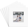 image:imageGolden State Art Pack of 5 White 12x12 Picture Mats for 8x8 Photos  Fits for 75x75 Openings White Core Bevel Cut Acid Free 4Ply Thickness Photo MatWhite