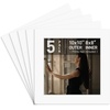image:imageGolden State Art Pack of 5 White 12x12 Picture Mats for 8x8 Photos  Fits for 75x75 Openings White Core Bevel Cut Acid Free 4Ply Thickness Photo MatWhite
