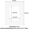 image:imageGolden State Art Pack of 5 White 12x12 Picture Mats for 8x8 Photos  Fits for 75x75 Openings White Core Bevel Cut Acid Free 4Ply Thickness Photo MatWhite