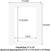 image:imageGolden State Art Pack of 5 White 12x12 Picture Mats for 8x8 Photos  Fits for 75x75 Openings White Core Bevel Cut Acid Free 4Ply Thickness Photo MatWhite