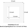 image:imageGolden State Art Pack of 5 White 12x12 Picture Mats for 8x8 Photos  Fits for 75x75 Openings White Core Bevel Cut Acid Free 4Ply Thickness Photo MatWhite