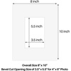 image:imageGolden State Art Pack of 5 White 12x12 Picture Mats for 8x8 Photos  Fits for 75x75 Openings White Core Bevel Cut Acid Free 4Ply Thickness Photo MatWhite