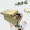 image:imageLineco 4x6 Photo Storage Box with 12 AcidFree Envelope 55x75x11 Black  Holds Up to 1000 35 x 5 or 4 x 6 Pictures Metal Edge Archival Organizer for Cards Prints Stickers Stamps SeedsTan