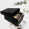 image:imageLineco 4x6 Photo Storage Box with 12 AcidFree Envelope 55x75x11 Black  Holds Up to 1000 35 x 5 or 4 x 6 Pictures Metal Edge Archival Organizer for Cards Prints Stickers Stamps SeedsBlack