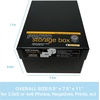 image:imageLineco 4x6 Photo Storage Box with 12 AcidFree Envelope 55x75x11 Black  Holds Up to 1000 35 x 5 or 4 x 6 Pictures Metal Edge Archival Organizer for Cards Prints Stickers Stamps SeedsBlack