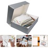 image:imageLineco 9x12 Clamshell Archival Folio Storage Box 3 Deep  AcidFree with Metal Edge Preservation Box Preserves Picture Magazines Organize Photos Documents Artwork DIYGray