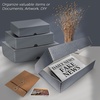 image:imageLineco 9x12 Clamshell Archival Folio Storage Box 3 Deep  AcidFree with Metal Edge Preservation Box Preserves Picture Magazines Organize Photos Documents Artwork DIYGray