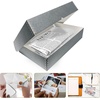 image:imageLineco 9x12 Clamshell Archival Folio Storage Box 3 Deep  AcidFree with Metal Edge Preservation Box Preserves Picture Magazines Organize Photos Documents Artwork DIYGray