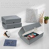 image:imageLineco 9x12 Clamshell Archival Folio Storage Box 3 Deep  AcidFree with Metal Edge Preservation Box Preserves Picture Magazines Organize Photos Documents Artwork DIYGray