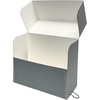 image:imageLineco Archival Document Storage Box 125 x 105 x 5 Gray  AcidFree 12 Letter Sized File Folders Included Organizer for Prints Photos PapersGray