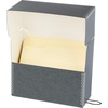 image:imageLineco Archival Document Storage Box 125 x 105 x 5 Gray  AcidFree 12 Letter Sized File Folders Included Organizer for Prints Photos PapersGray