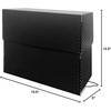 image:imageLineco Archival Document Storage Box Gray 155 x 105 x 5  LegalSized Metal Edge AcidFree Boxboard Case Organize Files Prints PhotosBlack