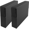 image:imageLineco Archival Document Storage Box Gray 155 x 105 x 5  LegalSized Metal Edge AcidFree Boxboard Case Organize Files Prints PhotosBlack