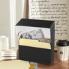 image:imageLineco Archival Document Storage Box Gray 155 x 105 x 5  LegalSized Metal Edge AcidFree Boxboard Case Organize Files Prints PhotosBlack