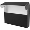 image:imageLineco Archival Document Storage Box Gray 155 x 105 x 5  LegalSized Metal Edge AcidFree Boxboard Case Organize Files Prints PhotosBlack