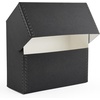 image:imageLineco Archival Document Storage Box Gray 155 x 105 x 5  LegalSized Metal Edge AcidFree Boxboard Case Organize Files Prints PhotosBlack