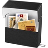 image:imageLineco Archival Document Storage Box Gray 155 x 105 x 5  LegalSized Metal Edge AcidFree Boxboard Case Organize Files Prints PhotosBlack