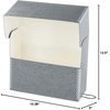 image:imageLineco Archival Document Storage Box Gray 155 x 105 x 5  LegalSized Metal Edge AcidFree Boxboard Case Organize Files Prints PhotosGray