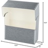 image:imageLineco Archival Document Storage Box Gray 155 x 105 x 5  LegalSized Metal Edge AcidFree Boxboard Case Organize Files Prints PhotosGray