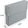 image:imageLineco Archival Document Storage Box Gray 155 x 105 x 5  LegalSized Metal Edge AcidFree Boxboard Case Organize Files Prints PhotosGray