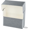image:imageLineco Archival Document Storage Box Gray 155 x 105 x 5  LegalSized Metal Edge AcidFree Boxboard Case Organize Files Prints PhotosGray
