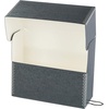 image:imageLineco Archival Document Storage Box Gray 155 x 105 x 5  LegalSized Metal Edge AcidFree Boxboard Case Organize Files Prints PhotosGray